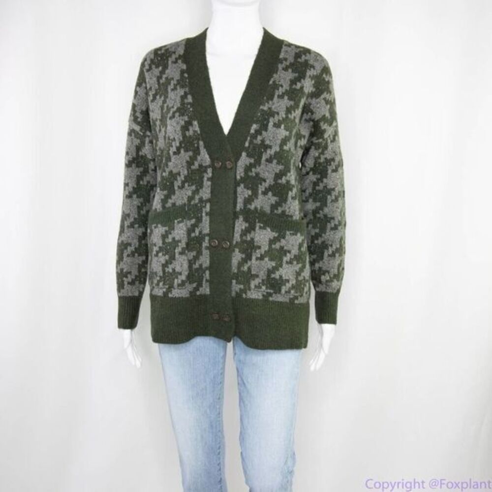 Madewell Allston Double-Button Cardigan Sweater in‎ Houndstooth, size S - Picture 13 of 16